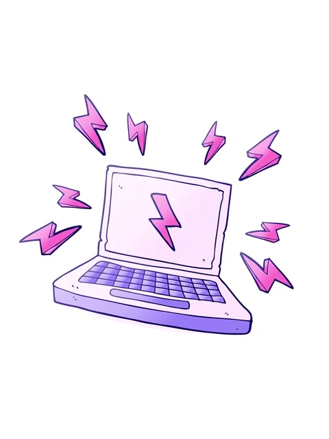 Shaking motion animation of freehand drawn cartoon laptop computer Stock Footage 324385500