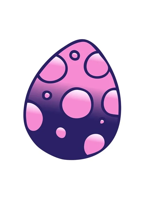 Shaking motion animation of gradient shaded quirky cartoon easter egg Video stock 324349541