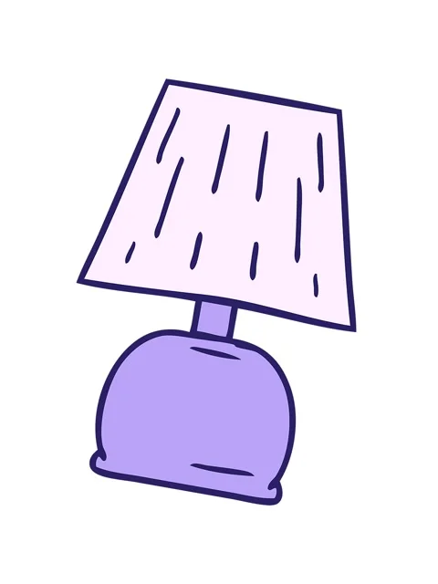 Shaking motion animation of hand drawn cartoon doodle of a bed side lamp Stock Footage 324076388