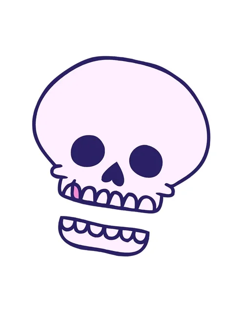 Shaking motion animation of hand drawn cartoon doodle of a skull head Stock Footage 324464857