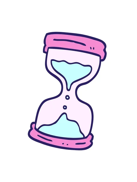 Shaking motion animation of hand drawn doodle style cartoon hourglass Stock Footage 324468662