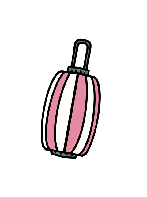 Shaking motion animation of hanging lantern paper japanese lighting Stock Footage 324226469