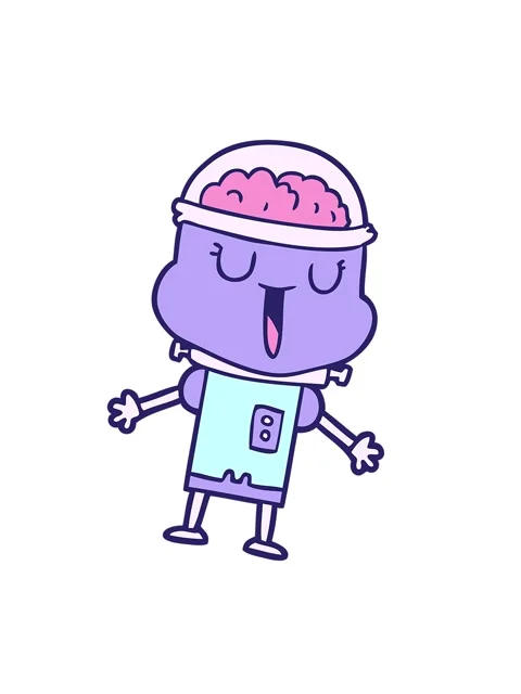 Shaking motion animation of happy robot cartoon Stock Footage 324259887