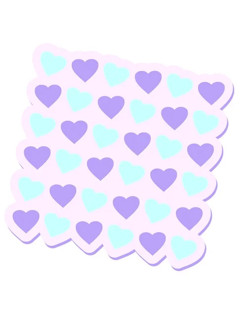Shaking motion animation of hearts repeat pattern sticker Stock Footage 324247227