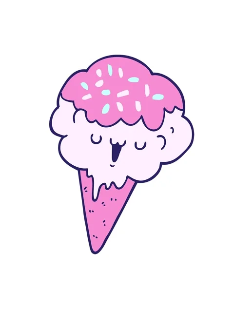 Shaking motion animation of ice cream  doodle Stock Footage 324058570