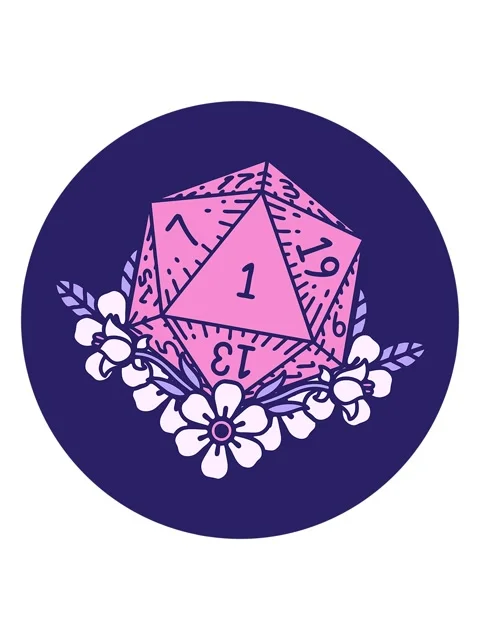 Shaking motion animation of icon of natural one dice roll with floral element Stock Footage 324287963