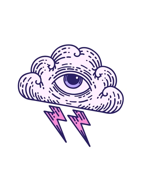 Shaking motion animation of iconic tattoo style image of an all seeing eye .. Stock Footage 324492791