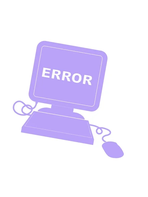Shaking motion animation of illustration of a computer error icon Stock Footage 324396398