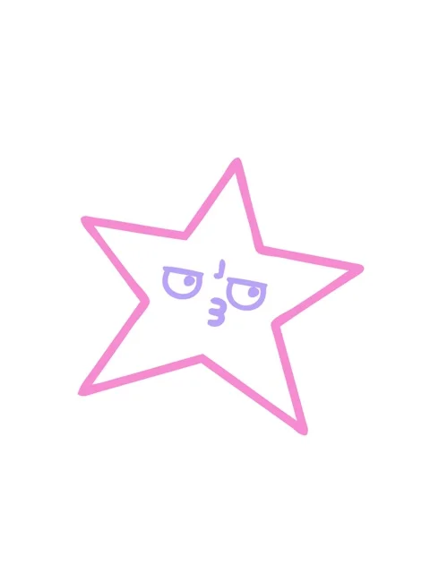 Shaking motion animation of line drawing cartoon of a star fish icon Stock Footage 324107959