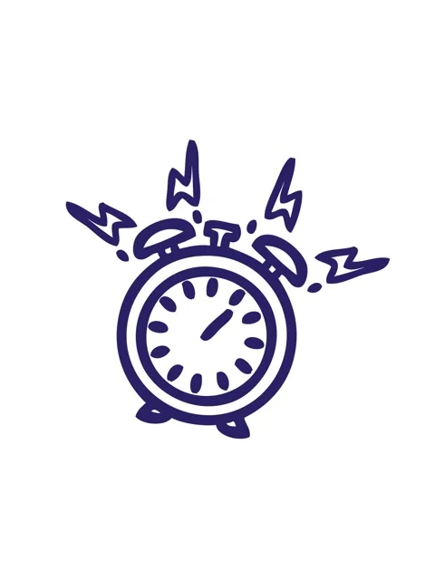 Shaking motion animation of line drawing cartoon of a ringing alarm clock ico Stock Footage 324167897