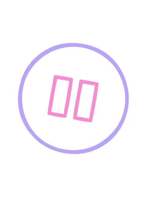 Shaking motion animation of line drawing cartoon of a pause button icon Stock Footage 324433926