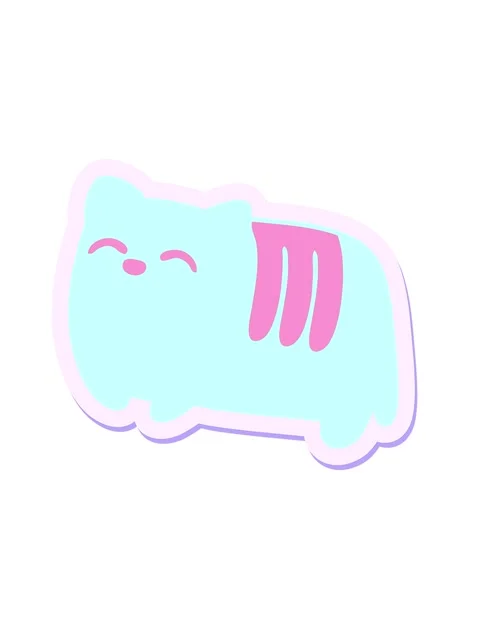 Shaking motion animation of loaf cat sticker Stock Footage 324084092