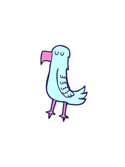 Shaking motion animation of parrot cartoon element Stock Footage 324320826