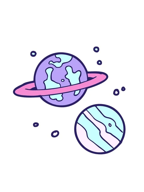 Shaking motion animation of planets illustration Stock Footage 324096141