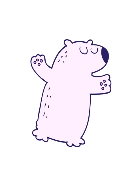 Shaking motion animation of polar bear cartoon element Stock Footage 324487066