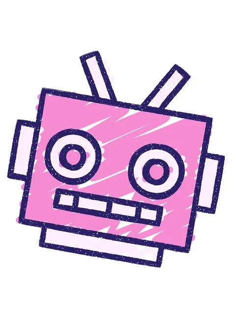 Shaking motion animation of Robot Head Chalk Drawing Video stock 324275847