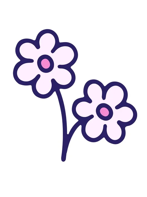 Shaking motion animation of a simple bold flower design Stock Footage 324176995