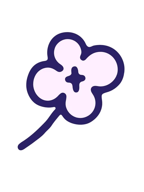 Shaking motion animation of simple flower drawing Stock Footage 324243554