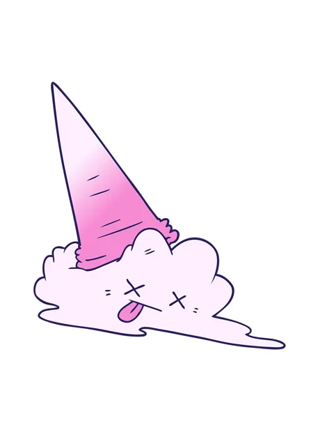 Shaking motion animation of splatted ice cream cartoon Stock Footage 324408489