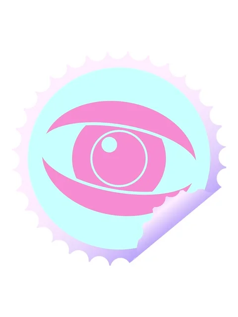 Shaking motion animation of staring eye graphic vector circular peeling stick Stock Footage 324205597