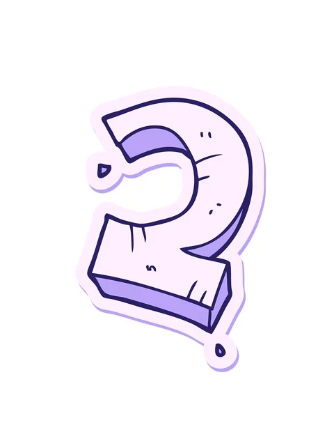 Shaking motion animation of sticker of a cartoon stone number two Stock Footage 323595965