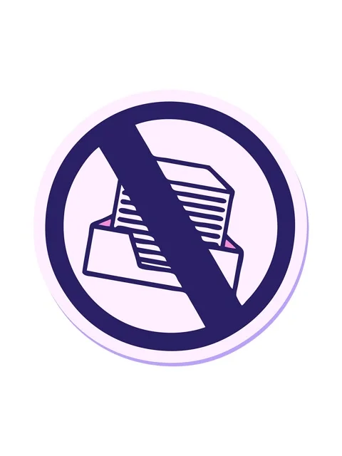 Shaking motion animation of sticker of a cute cartoon paper ban sign 動画素材 324268310