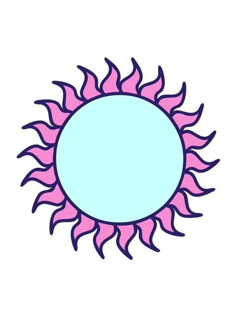 Shaking motion animation of tattoo cartoon of a sun Stock Footage 324228559