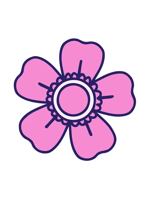 Shaking motion animation of tattoo style drawing of decorative flower Stock Footage 324268351