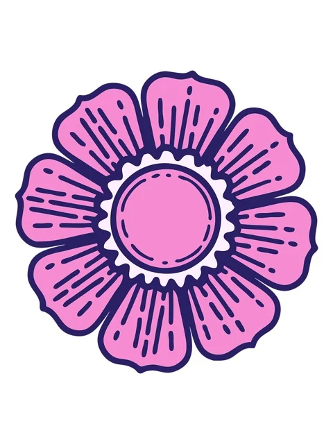 Shaking motion animation of tattoo style decorative flower Stock Footage 324273667