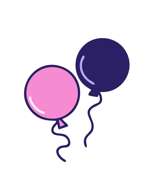 Shaking motion animation of two floating brazilian carnival balloons cartoon Stock Footage 324466368