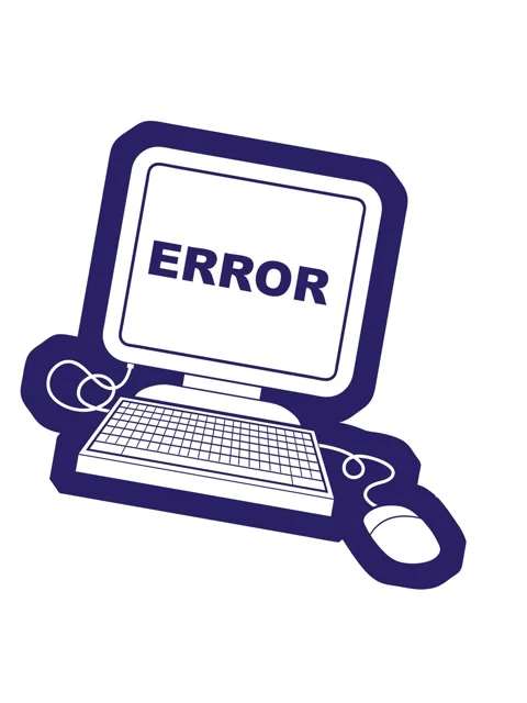 Shaking motion animation of vector icon illustration of a computer error Stock Footage 324451692