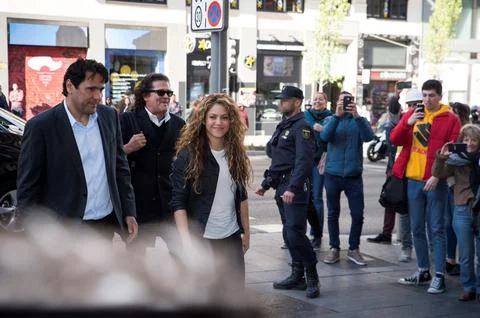 Shakira testifies in Court for allegedly plagiarism with her song 'La bicileta', Stock Photos