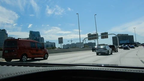 Shaky Camera Passenger View On Freeway Through Miami 動画素材 127146575