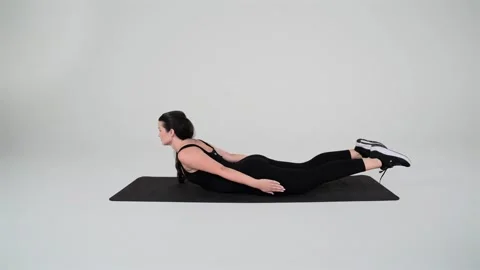 Shalabhasana (Locust Pose) Stock Footage 314185969