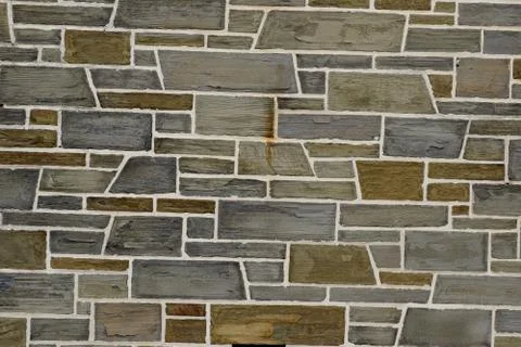 Shale Cobblestone Wall Stock Photos