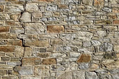 Shale Cobblestone Wall Stock Photos
