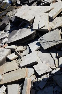 Shale stone texture, layers in even strips. Stock Photos