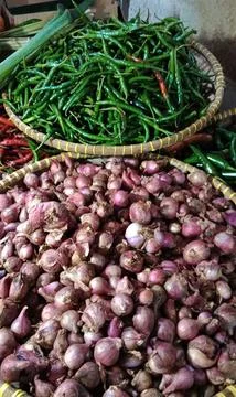 Shallot and Chilli Stock Photos