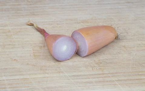 Shallot Cut in Half Stock Photos