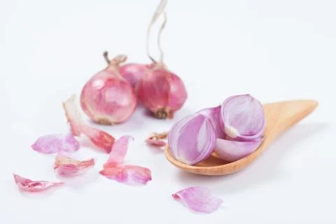 Shallot isolated on white background. Stock Photos