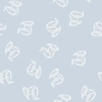 Shallot onion line seamless pattern Stock Illustration