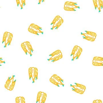 Shallot onion vector seamless pattern Stock Illustration