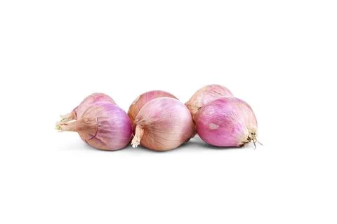 Shallot Red Vegetable white background isolated Clipping Path Stock Photos