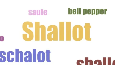 Shallot Tagcloud Animated Isolated Stock Footage 107218677