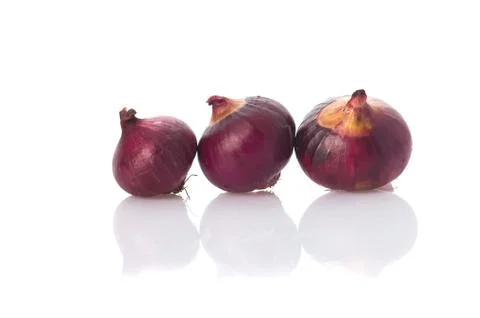 Shallot on white background Stock Photos