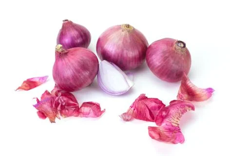 The Shallot on white background Stock Photos