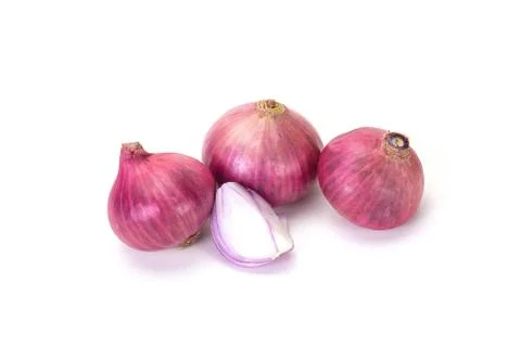 The Shallot on white background Stock Photos