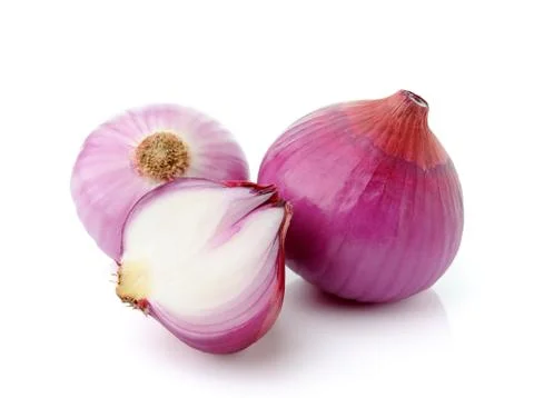 Shallots isolated on white background Stock Photos
