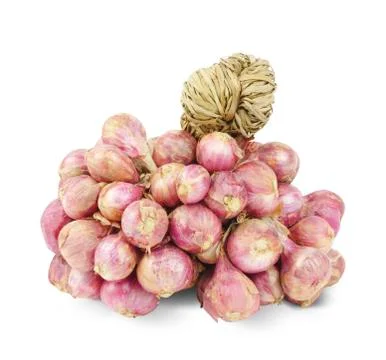 Shallots isolated on white background Stock Photos
