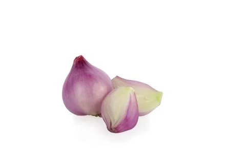 Shallots isolated on white background Stock Photos
